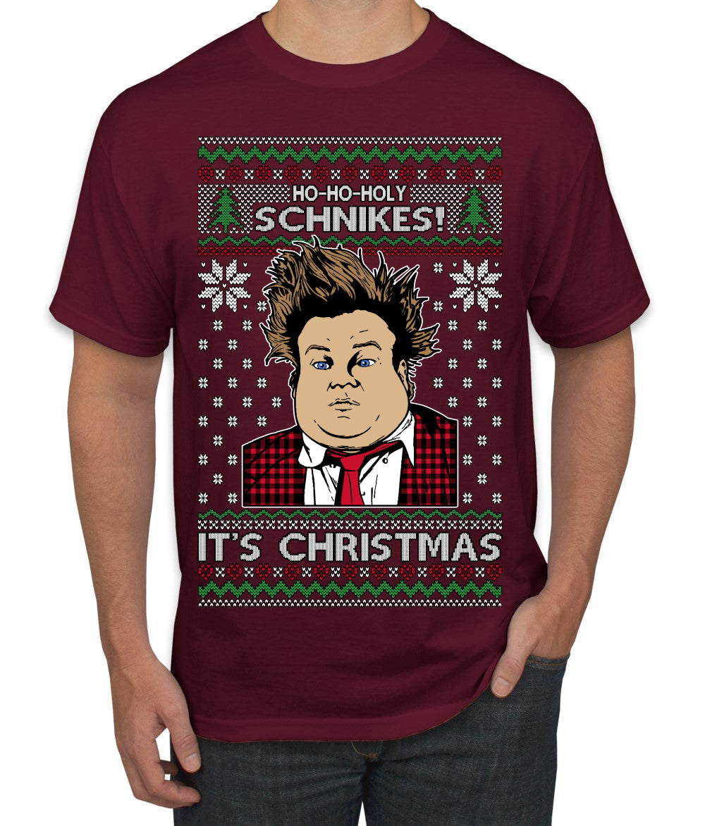 Ho Ho Holy Schnikes Funny 90s Classic Tommy Boy Movie Ugly Christmas Sweater Men's T-Shirt
