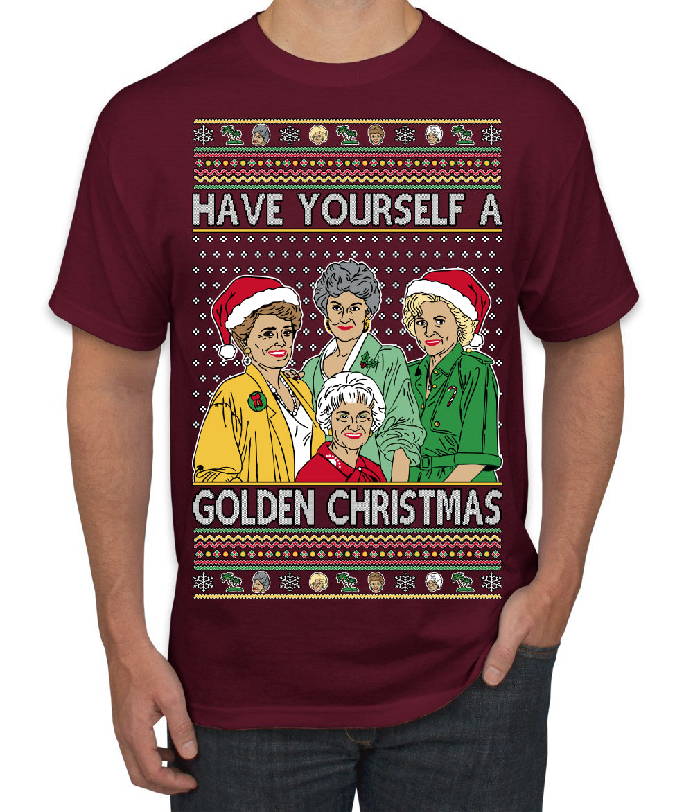 Have Yourself a Golden Christmas Classic TV Show Ugly Christmas Sweater Men's T-Shirt