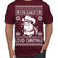 Peanut Loved Christmas RIP Funny Viral Squirrel Meme Ugly Christmas Sweater Men's T-Shirt