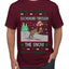 Dachshund Through The Snow, Cute Dog Christmas Sweater, Ugly Christmas Sweater Men's T-Shirt
