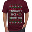 Naughty Nice 41, Ugly Christmas Unisex Sweater List, Extra Festive, Ugly Christmas Sweater Men's T-Shirt