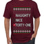 Naughty Nice 41, Simple List, Ugly Christmas Unisex Sweater, Funny Meme, Ugly Christmas Sweater Men's T-Shirt