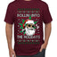 Rollin' Into The Holidays Christmas Sweater, Ugly Christmas Sweater Men's T-Shirt