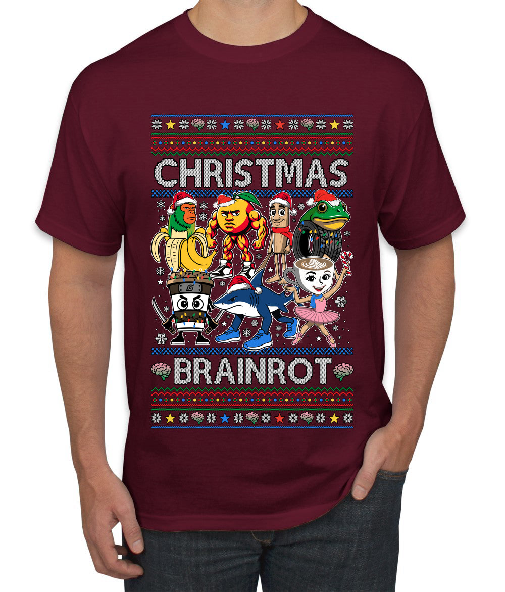 Christmas Brainrot, Ugly Christmas Sweater Men's T-Shirt