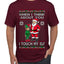 When I Think About You I Touch My Elf, Ugly Christmas Sweater Men's T-Shirt