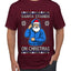Santa Stands On Christmas, Ugly Christmas Sweater Men's T-Shirt