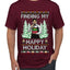 Finding My Happy Holiday, Ugly Christmas Sweater Men's T-Shirt