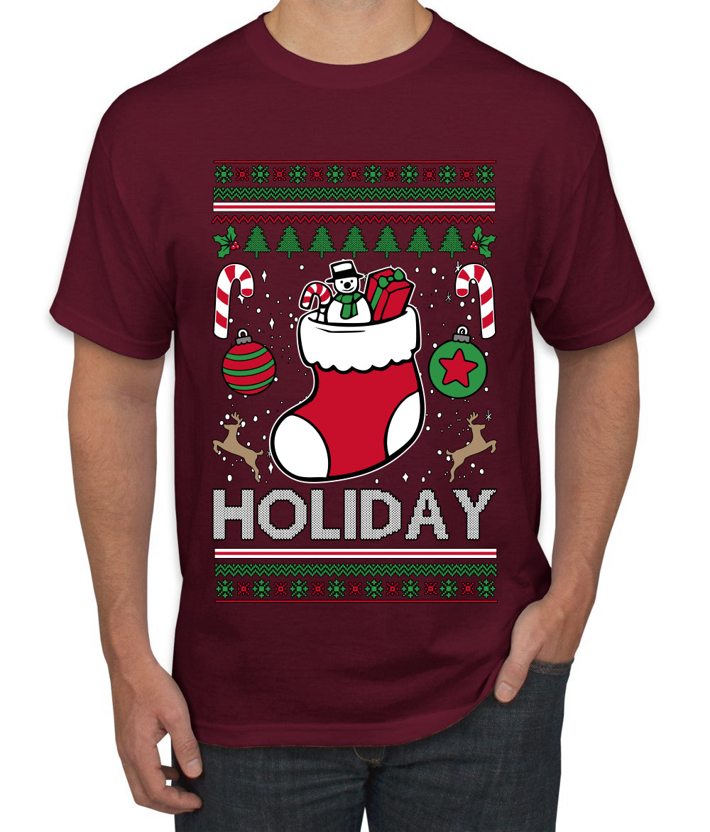 Holiday, Ugly Christmas Sweater Unisex Men's T-Shirt