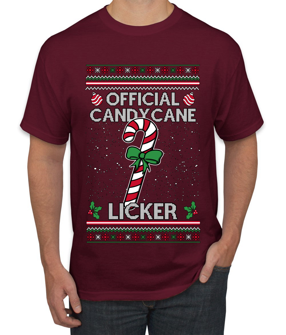 Official Candy Cane Licker, Ugly Christmas Sweater Unisex Unisex Men's T-Shirt