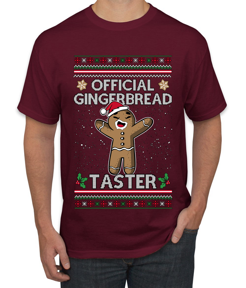 Official Gingerbread Taster, Ugly Christmas Sweater Unisex Unisex Men's T-Shirt
