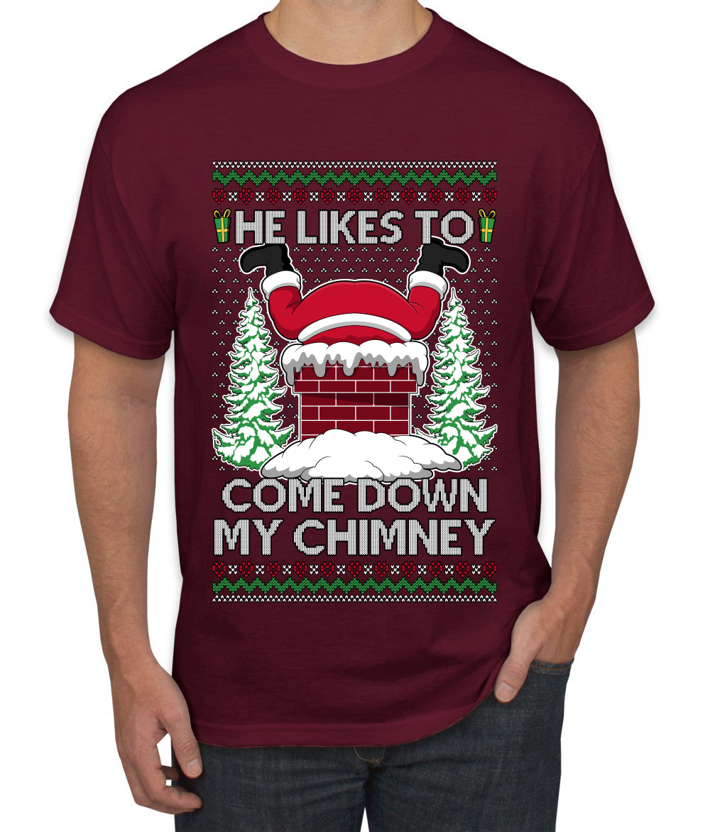 Come Down my Chimney Ugly Christmas Sweater Unisex Unisex Men's T-Shirt