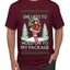 Hold My Package, Ugly Christmas Sweater Unisex Unisex Men's T-Shirt