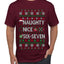 Naughty Nice 6 7 Checklist, Ugly Christmas Sweater Unisex Men's T-Shirt
