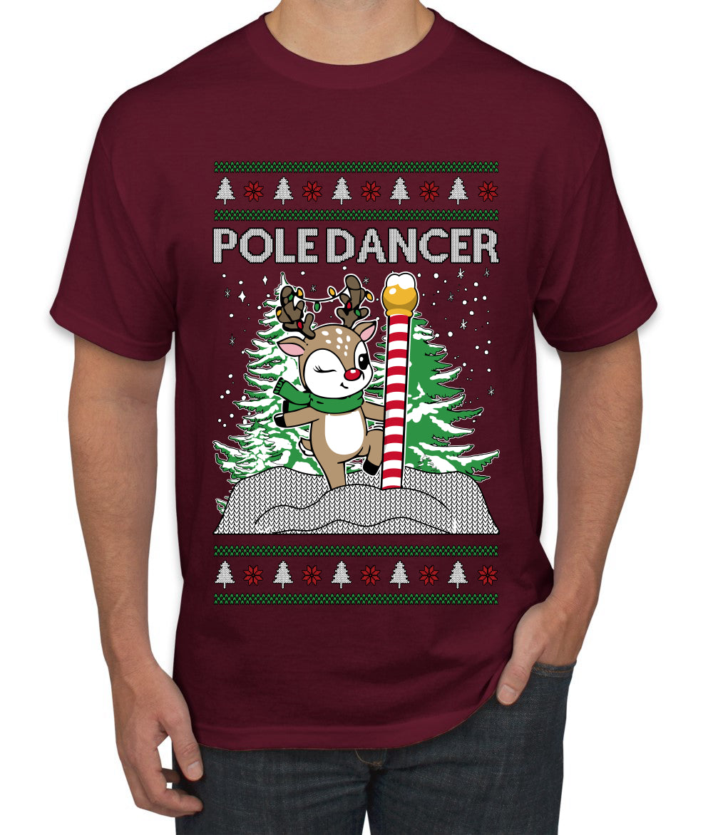 Pole Dancer, Ugly Christmas Sweater Unisex Men's T-Shirt