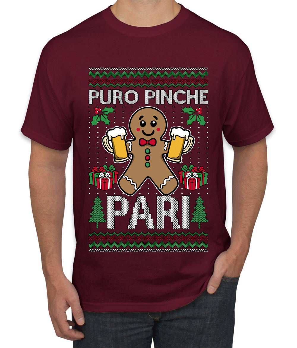 Puro Pinche Pari, Ugly Christmas Sweater Unisex Men's T-Shirt