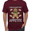 I Brought My Appetitie, Ugly Christmas Sweater Unisex Men's T-Shirt