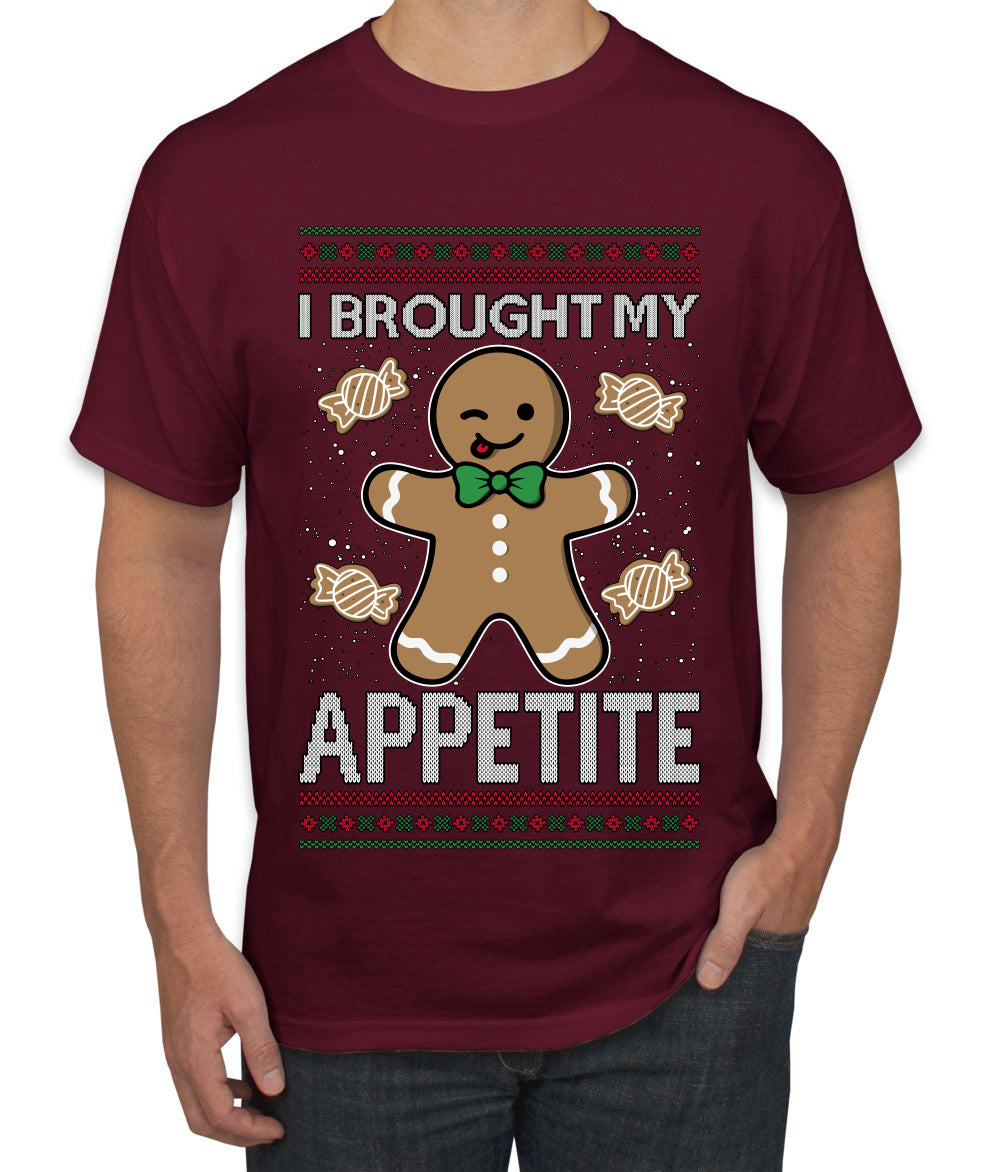 I Brought My Appetitie, Ugly Christmas Sweater Unisex Men's T-Shirt