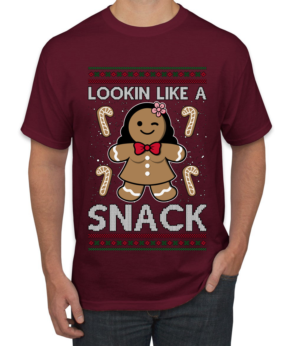 Lookin Like A Snack, Ugly Christmas Sweater Unisex Men's T-Shirt