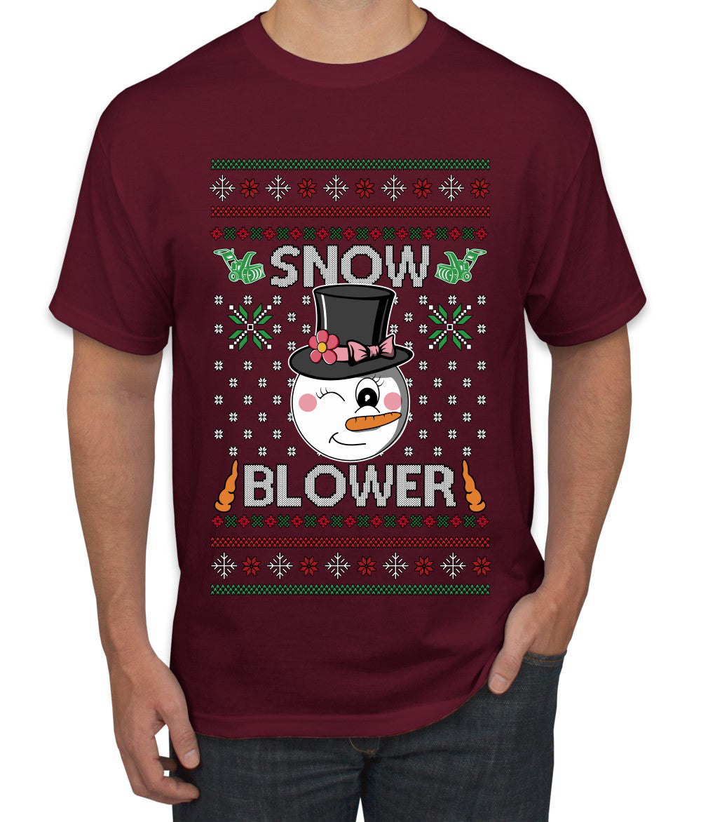 Snow Blower, Ugly Christmas Sweater Unisex Men's T-Shirt