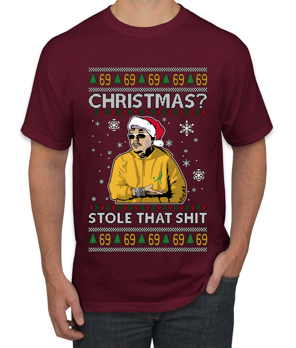 Christmas? Stole That 69 Meme, Ugly Christmas Sweater Unisex Men's T-Shirt