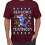Season's Eatings Shark, Ugly Christmas Sweater Unisex Men's T-Shirt