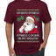 I'm Into Fitness Cookie In My Mouth Santa, Ugly Christmas Sweater Unisex Men's T-Shirt