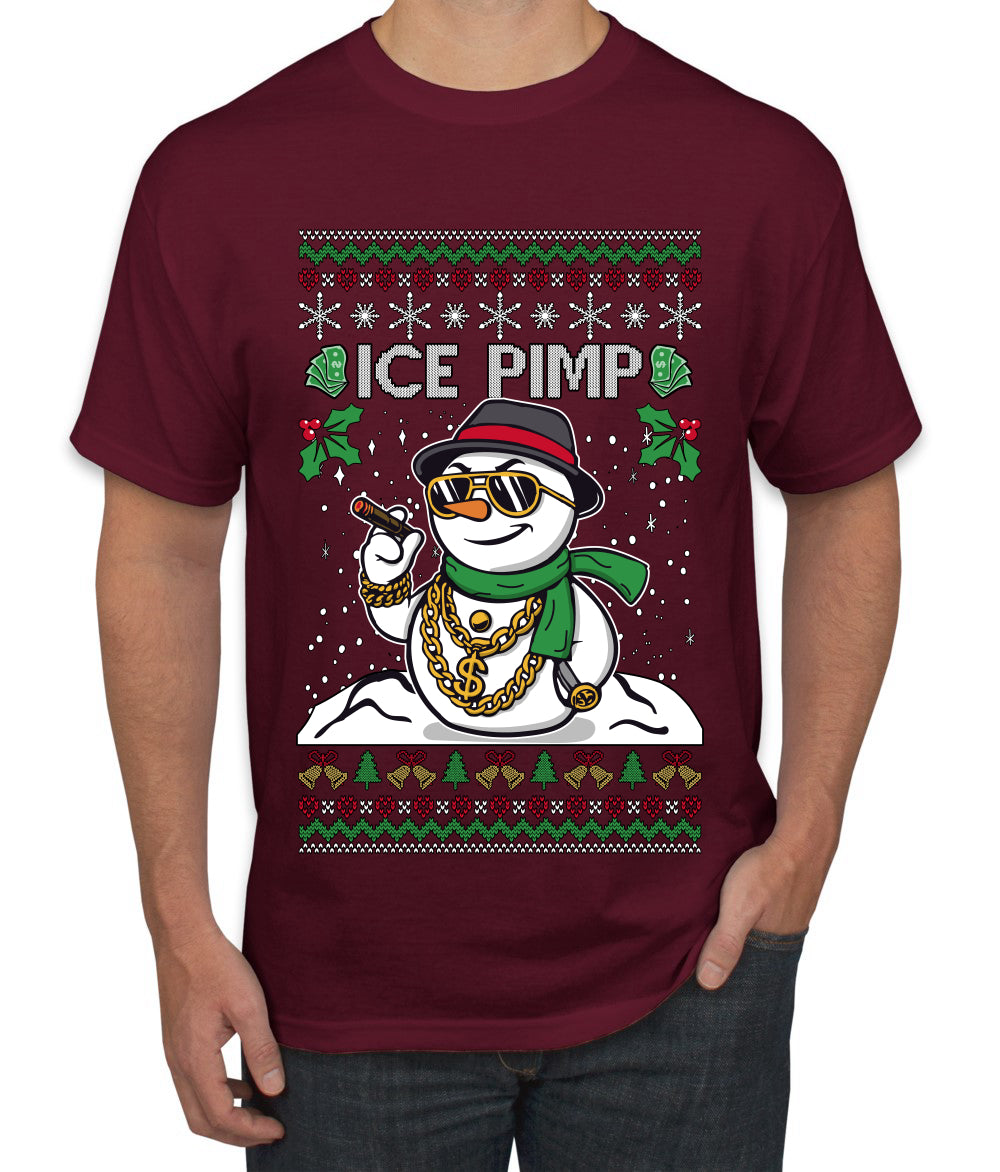 Ice Pimp, Ugly Christmas Sweater Unisex Men's T-Shirt