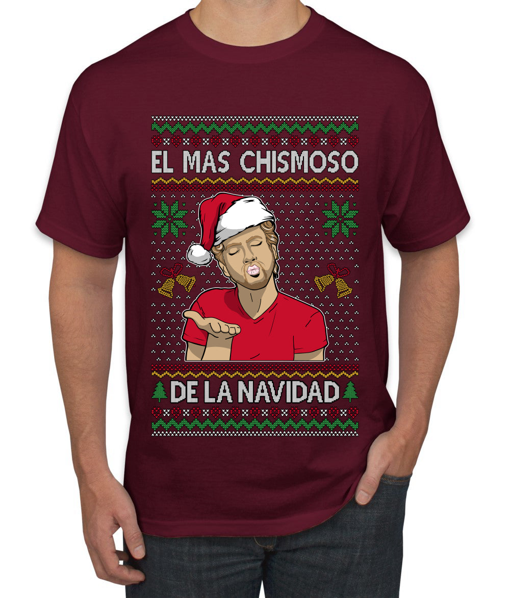 El Mas Chismoso De La Navidad, Ugly Christmas Sweater Unisex Men's T-Shirt