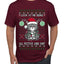 Look At Me Being All Festive And Shit, Ugly Christmas Sweater Unisex Men's T-Shirt