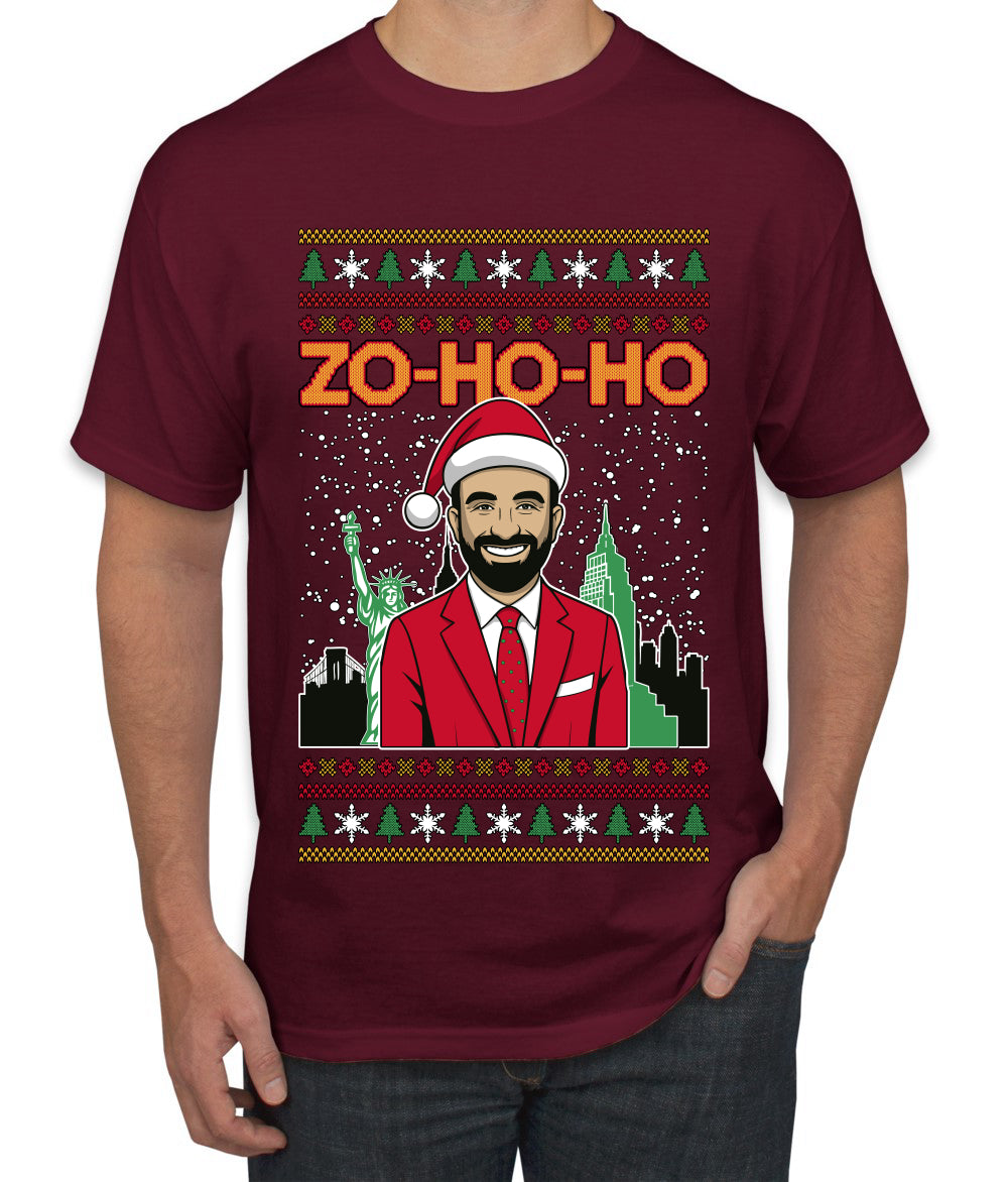 Zo Ho Ho Zohran Mamdani NYC, Ugly Christmas Sweater Unisex Men's T-Shirt