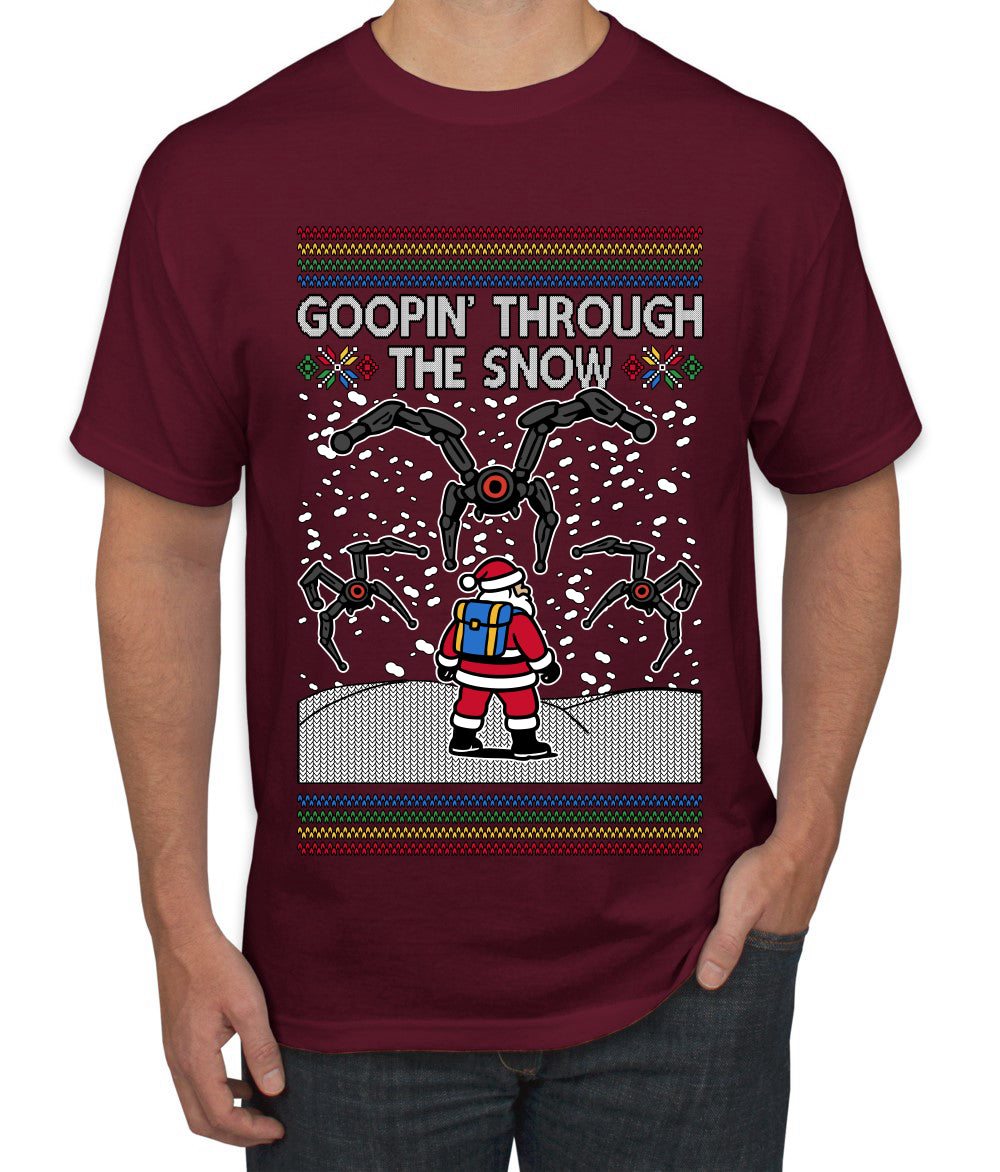 Goopin' Through The Snow Gamer Santa, Ugly Christmas Sweater Unisex Men's T-Shirt