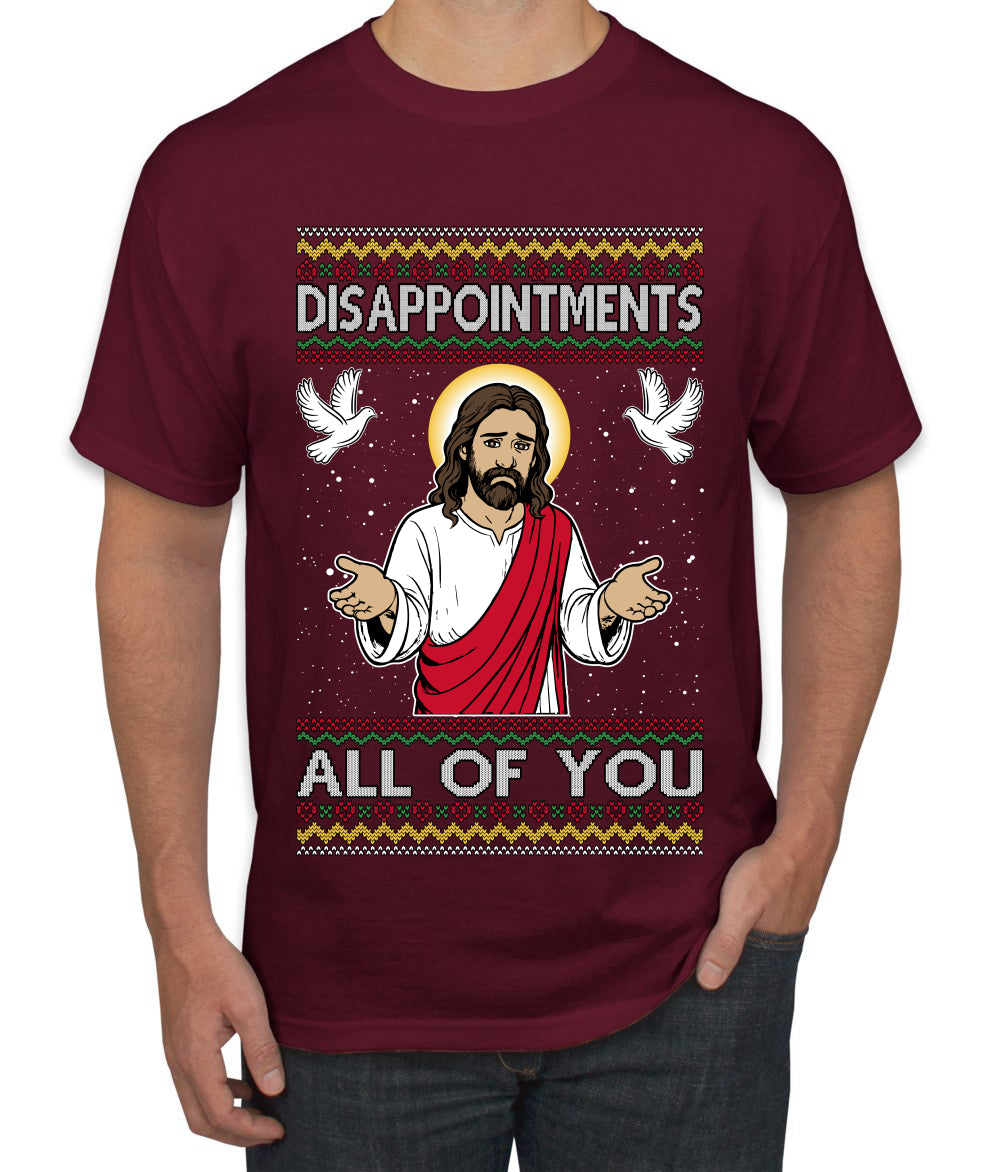Disappointments All Of You Jesus, Ugly Christmas Sweater Unisex Men's T-Shirt