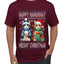 Happy Hanukkat Meowy Christmas, Ugly Christmas Sweater Unisex Men's T-Shirt