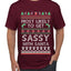 Most Likely To Get Sassy With Santa, Ugly Christmas Sweater Unisex Men's T-Shirt