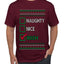 Naughty Nice, Irish, Irish Christmas, Ugly Christmas Sweater Unisex Men's T-Shirt