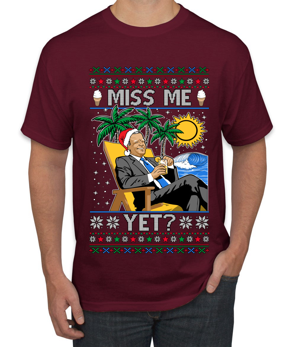 Miss Me Yet? President USA Design, Ugly Christmas Sweater Unisex Men's T-Shirt