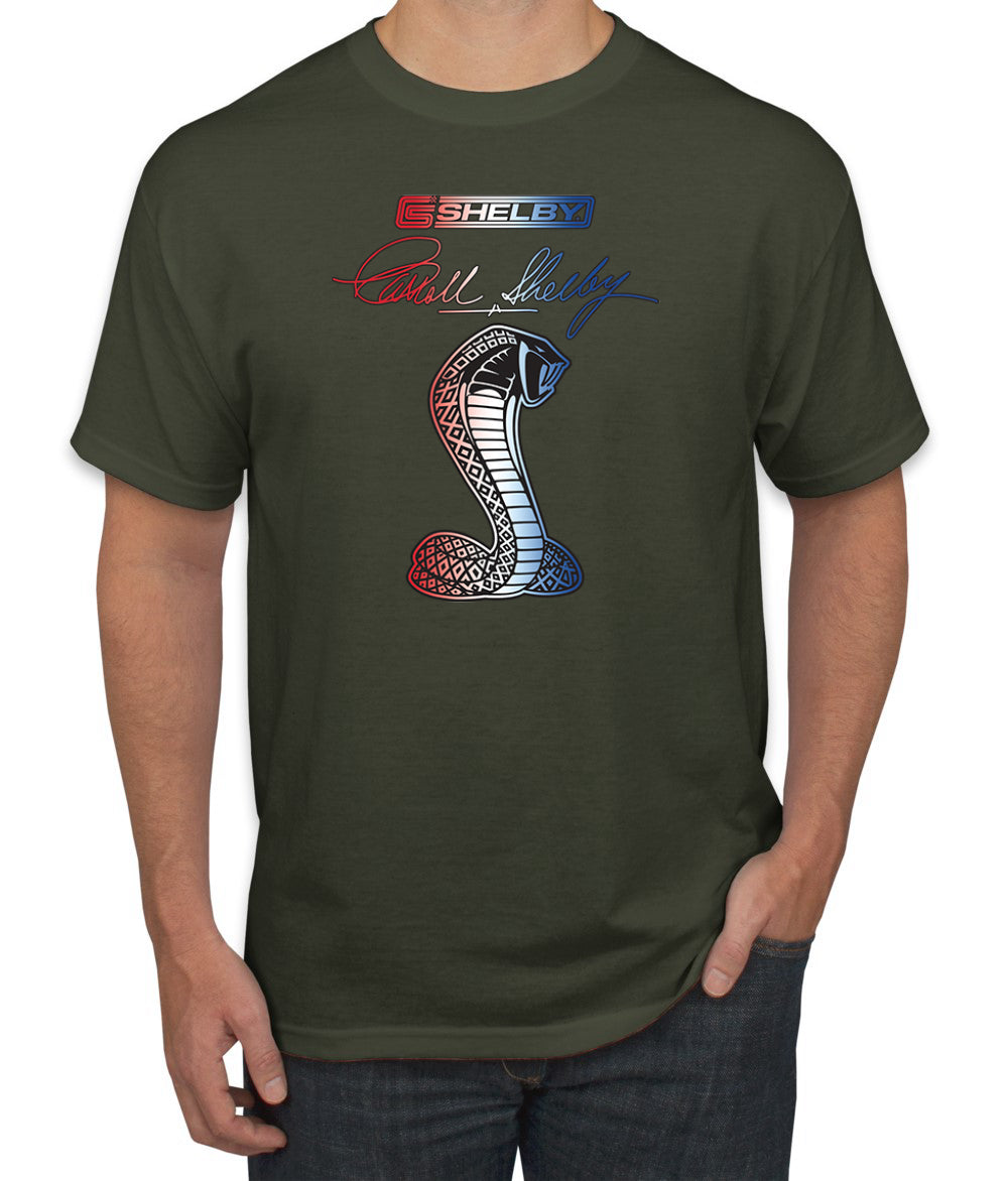 Ford Shelby Patriotic Signature Cobra Cars and Trucks Men's T-Shirt