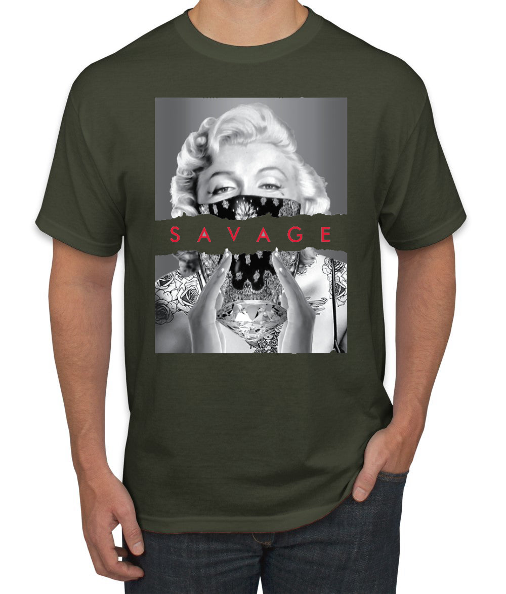 Marilyn Savage Bandana Famous People Pop Culture Men's T-Shirt