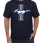 Ford Mustang Retro USA Vintage Logo Classic Bar Cars and Trucks Men's T-Shirt
