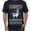 Happy Llamakkah, Ugly Christmas Sweater Unisex Men's T-Shirt