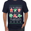 To The Windows To The Walls Till Santa Decks These Halls, Ugly Christmas Sweater Unisex Men's T-Shirt