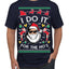 I Do It for the Hos Funny Santa Claus Ugly Christmas Sweater Men's T-Shirt