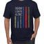 No One Fights Alone, Dispatcher EMS Corrections, Police Fire Military Unity T-Shirt American Flag Tee First Responders Men's T-Shirt