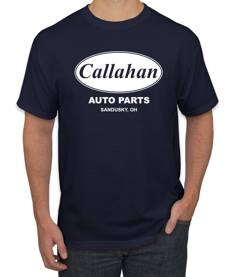 Callahan Auto Parts Sandusky Ohio Retro 90s Funny Tommy Boy Humor Men's T-Shirt