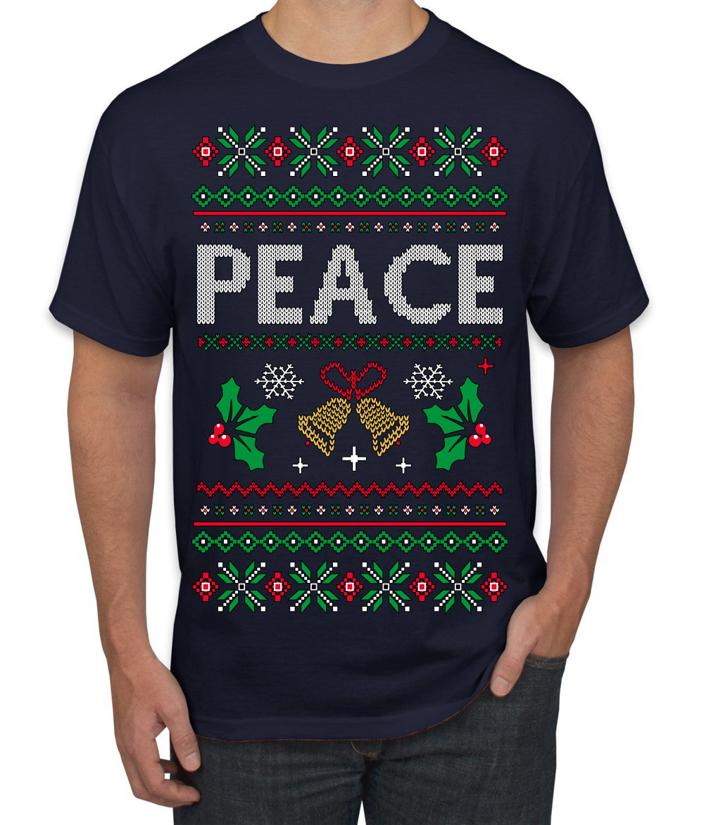 Peace Ugly Christmas Sweater Men's T-Shirt