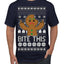Bite This, Funny Gingerbread Cookie Offensive Inappropriate Middle Finger, F U Ginger Bread Dirty Novelty Xmas Ugly Christmas Sweater Men's T-Shirt