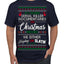 Serial Killer Docs or Christmas Movies Slaying Sleighing Ugly Christmas Sweater Men's T-Shirt