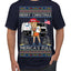 Donald Trump Merry Christmas Merica's Full Garbage Truck Ugly Christmas Sweater Men's T-Shirt