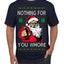 Nothing For You Whore Funny Vulgar Santa Claus Ugly Christmas Sweater Men's T-Shirt