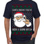 Santa Knows You've Been a Dumb Bitch Funny Vulgar Dirty Ugly Christmas Sweater Men's T-Shirt